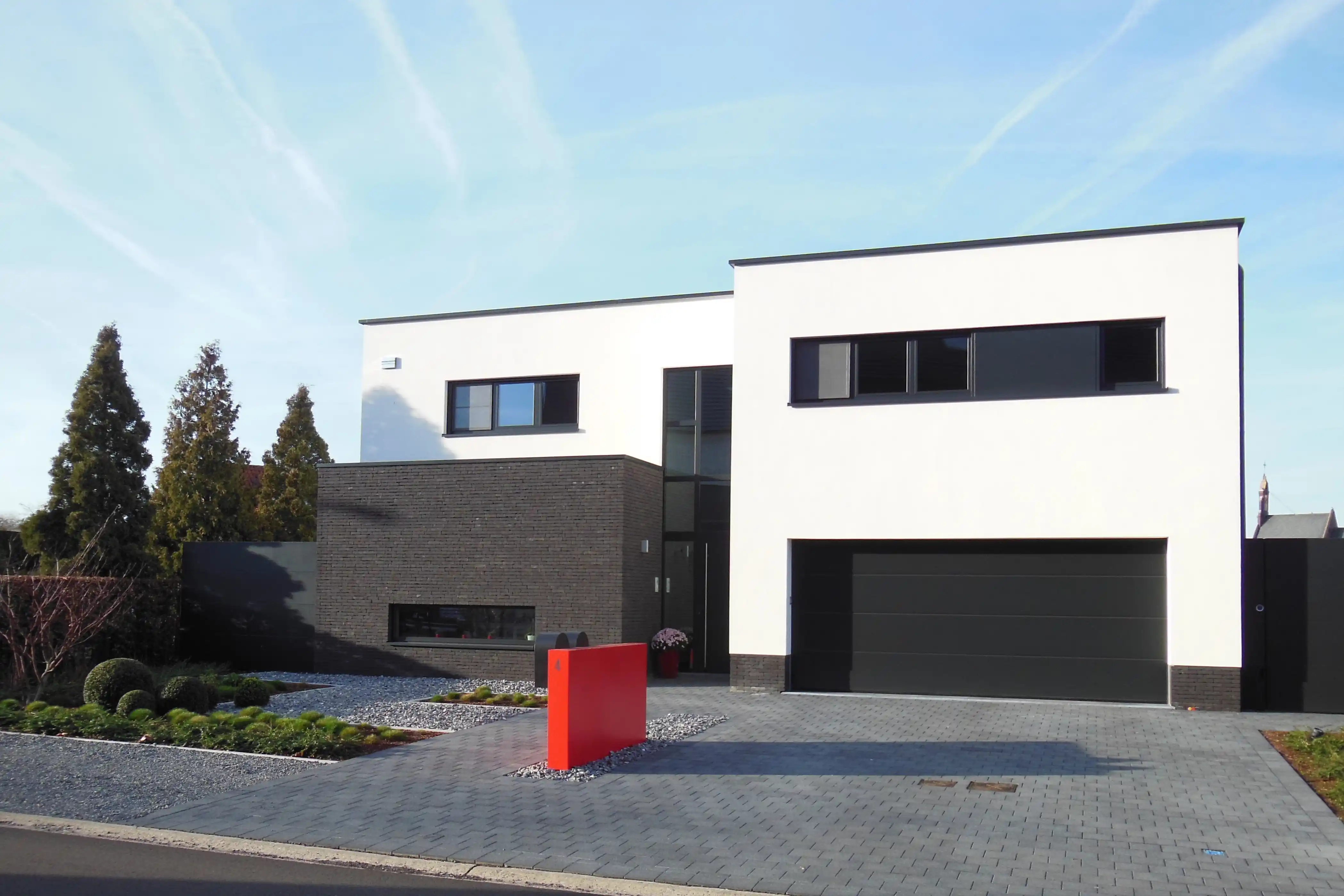 Een foto van de voorkant van de nieuwbouw in Herk-de-Stad